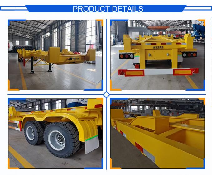 China Manufacturer 3 Axle 20foot 40′ Skeleton Truck Trailer for Sale