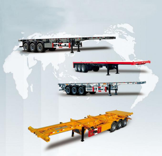 China Manufacturer 3 Axle 20foot 40′ Skeleton Truck Trailer for Sale