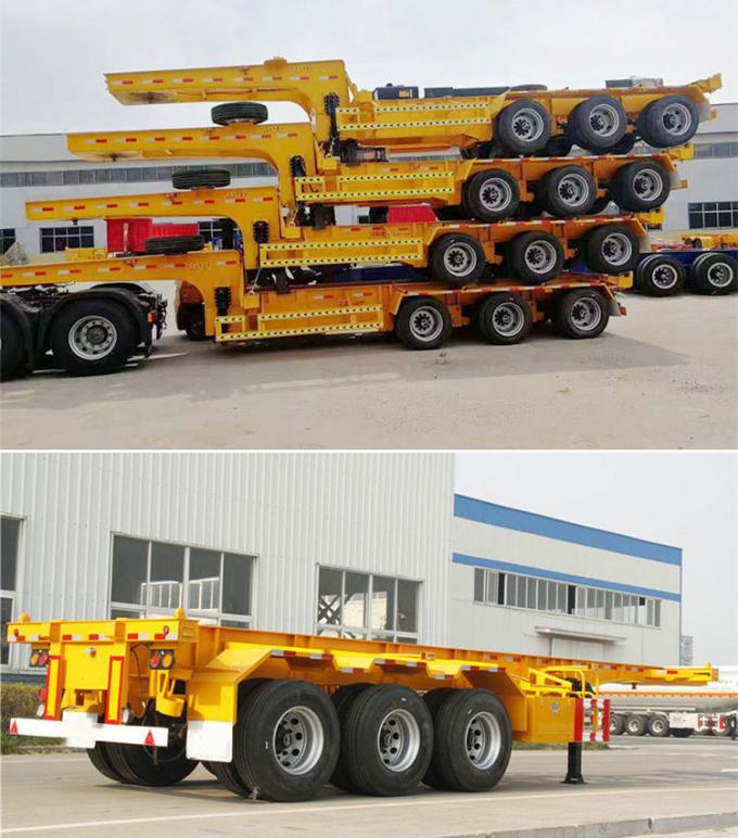 China Manufacturer 3 Axle 20foot 40′ Skeleton Truck Trailer for Sale