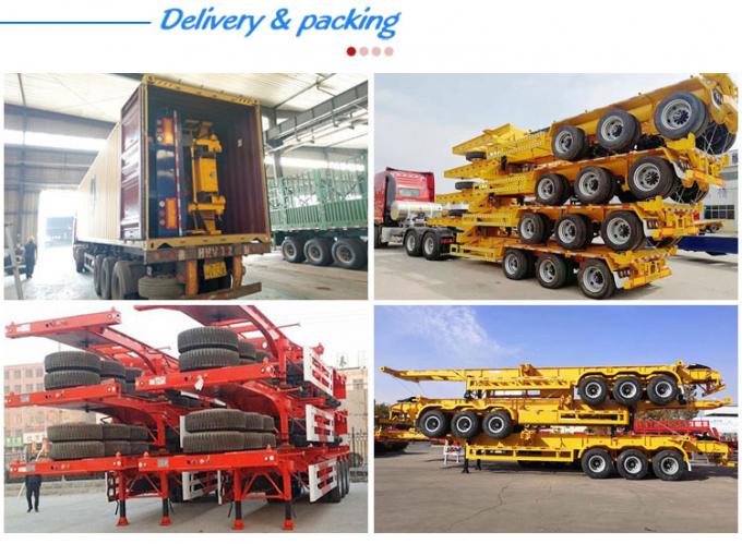 China Manufacturer 3 Axle 20foot 40′ Skeleton Truck Trailer for Sale