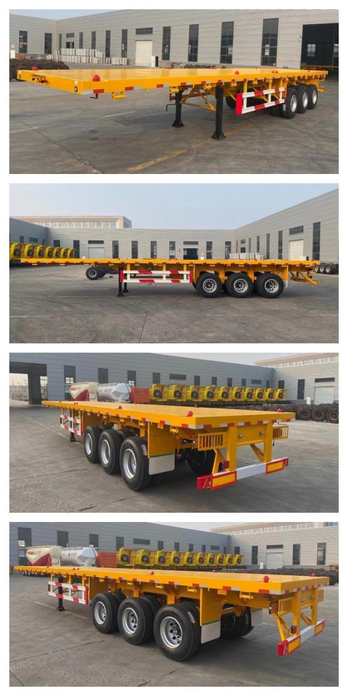 New 3 Axles 20′ 40l′ Container Flatbed Trailer with Container Lock