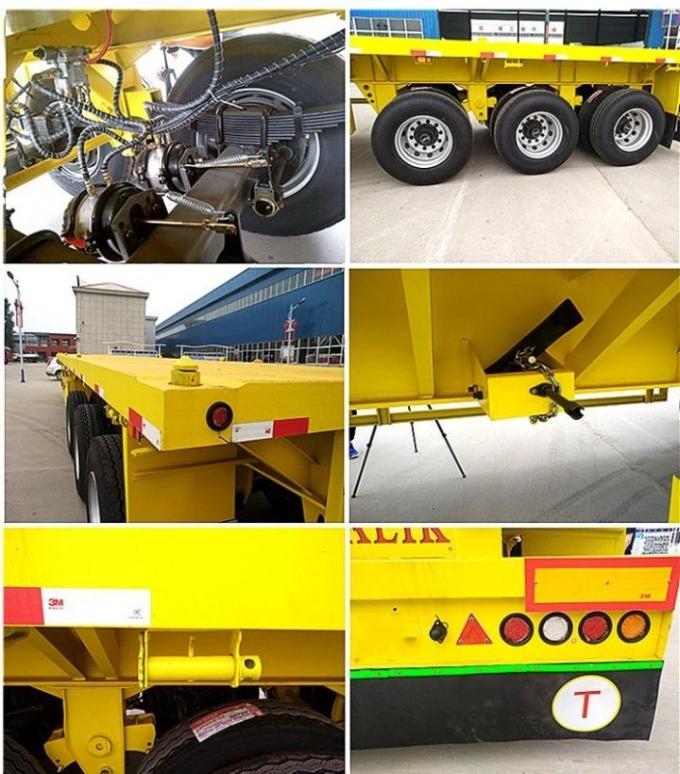New 3 Axles 20′ 40l′ Container Flatbed Trailer with Container Lock