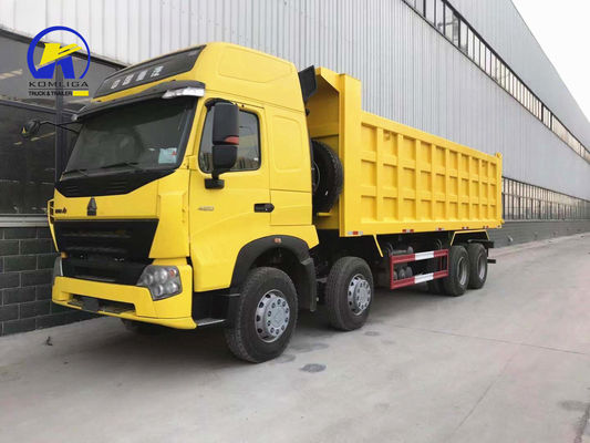12 wielen 8x4 HOWO Dump/Tipper Truck met vooras 9 ton laadvermogen en gebruikt