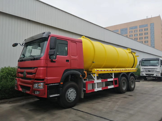Verkoop 6X4 336 pk gebruikte septic tank trucks met dieselbrandstof en Euro 2 emissie standaard