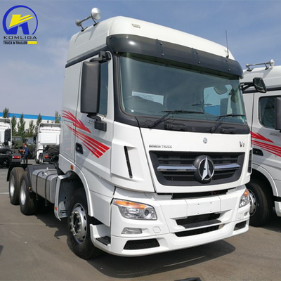 6X4 aandrijving North Benz Tractor Head Truck met 400L aluminium legering brandstof tank