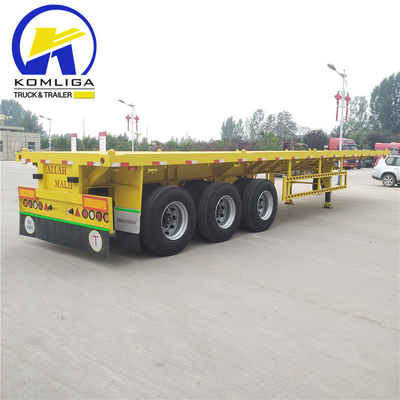 12500x2500x1650mm 3assen 45ft platte half-aanhanger 4assen 53ft aanhangercontainer