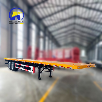 7000-8000 mm wielbasis zware 13t Fuwa 30-100t platte half-aanhanger voor het voordeel