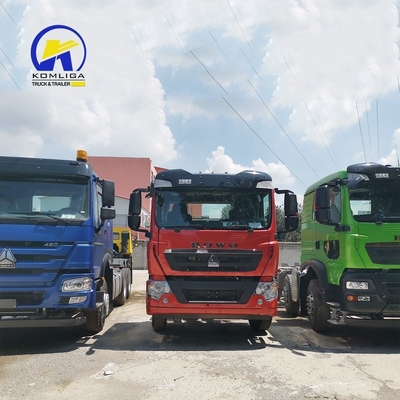 6.5 snelheidsverhouding Sino Truck HOWO 6X4 Prime Mover Trailer Head Tractor Truck met onderdelen