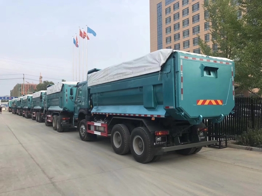 Sinotruk 380HP HOWO Dump Truck in de Filipijnen met Hw76 cabine en DOT bandencertificering