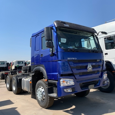 Radialbandenontwerp en Hw19710 versnellingsbak Sinotruk 6X4 HOWO Container Truck Head Tractor