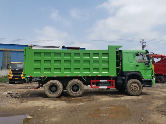 Handgeschakelde versnellingsbak HOWO 6X4 Gebruikte dumptruck 371HP 375HP voor de Afrikaanse markt