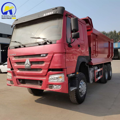 Nigeria Ghana HOWO 375HP Gebruikte Sinotruk dumptruck met Hw76 cabine en 351-450 pk