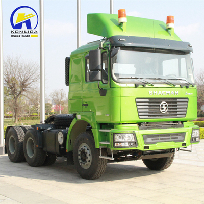 6X4 aandrijflijn 3 4 assen Shacman Heavy Duty Tractor Truck Head met versnellingsbak