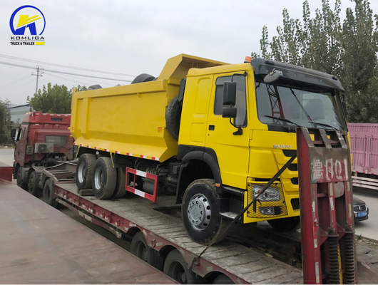 Gebruikte HOWO 6X4 Dump Truck 375 HP Linksgestuurde mijnbouwteller Truck met D12.42 motor