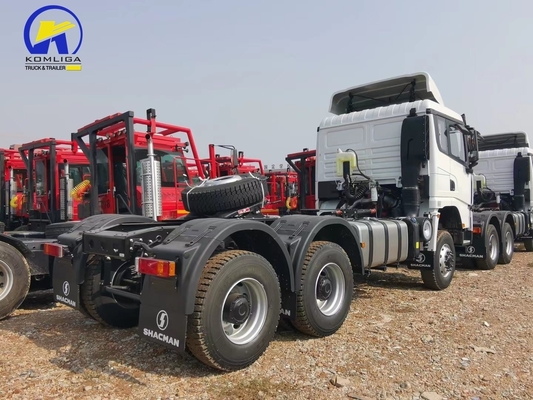 Man 16 Tons Achsaxel Twee-stap reductieversnelling Shacman trekker Truck hoofd voor aanhangwagen