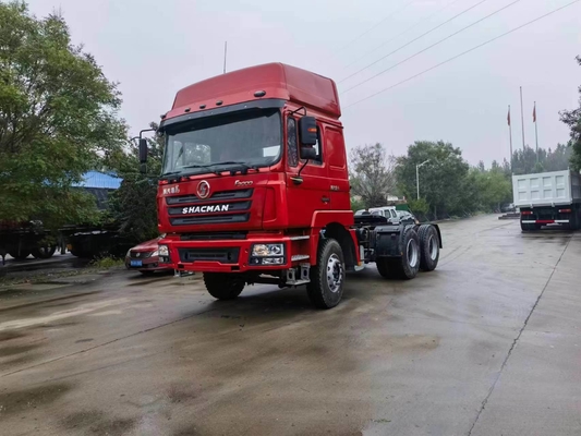 Gebruikte Shacman 10 banden trekker vrachtwagen met man 16 ton twee-stap reductie versnelling achteras