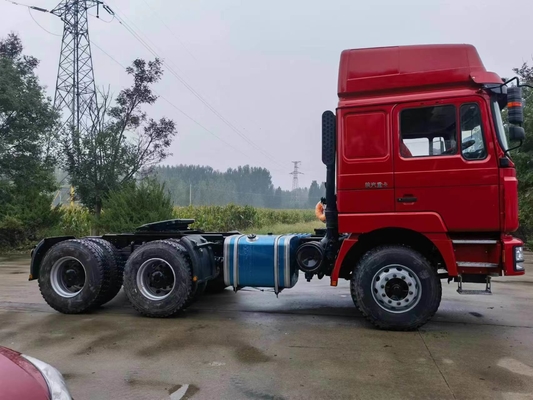 Gebruikte Shacman 10 banden trekker vrachtwagen met man 16 ton twee-stap reductie versnelling achteras