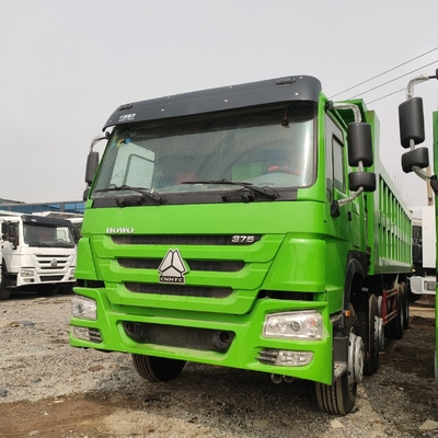 Euro 2 emissie standaard Gebruikte Sinotruk HOWO 375HP dumptruck met 1200r20 radiale banden