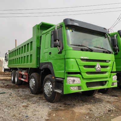Euro 2 emissie standaard Gebruikte Sinotruk HOWO 375HP dumptruck met 1200r20 radiale banden