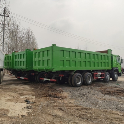 Euro 2 emissie standaard Gebruikte Sinotruk HOWO 375HP dumptruck met 1200r20 radiale banden
