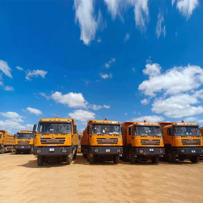 12 wielen Shacman 8X4 Dump Tipper Truck met 375 pk en 10 1 reservebanden