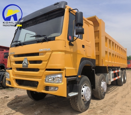 Voorste Lifting Style Sinotruk HOWO 8X4 Dump Truck met grote capaciteit en gele dump