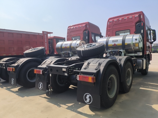 Zf Steering Shacman 6X4 10 wielen 30t trekker vrachtwagen met 400L aluminium olie tanker naar Afrika
