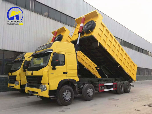 12 wielen 8x4 HOWO Dump/Tipper Truck met vooras 9 ton laadvermogen en gebruikt