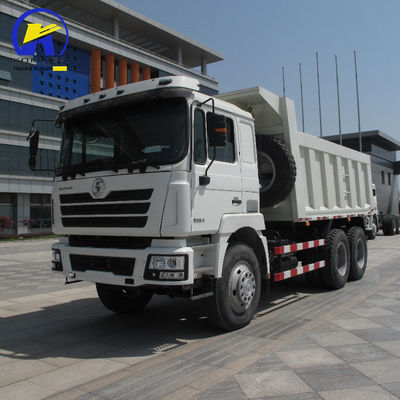 10 wielen Shacman tipper truck met voorste hefmotor Diesel 8500*2500*3400mm en gebruikte