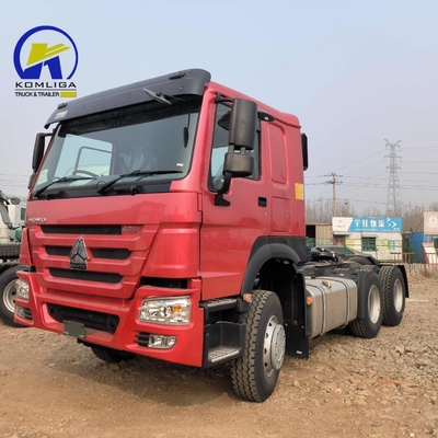 6X4 aandrijving gebruikte Sinotruk HOWO 10 Wheeler Tow Head Trailer Truck met A/C cabine