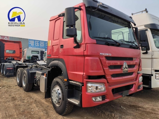 6X4 aandrijving gebruikte Sinotruk HOWO 10 Wheeler Tow Head Trailer Truck met A/C cabine