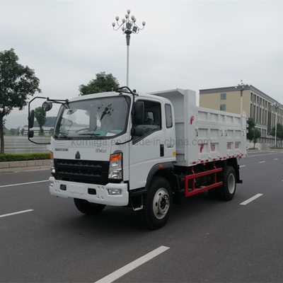 4-6L motorvermogen Flatbed Style Light Duty HOWO Sinotruk 4X2 Mini 5 Ton Tipper Truck