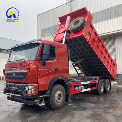 Sinotruk HOWO 10 wiel dumptruck 371 pk tweedehands tippertruck met gele stoelen ≤5