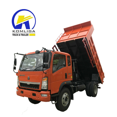 Gebruikte Sinotruk HOWO 4X2 6wheel Mini Light Dump Tipper Truck met handgeschakelde versnellingsbak