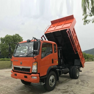 Gebruikte Sinotruk HOWO 4X2 6wheel Mini Light Dump Tipper Truck met handgeschakelde versnellingsbak