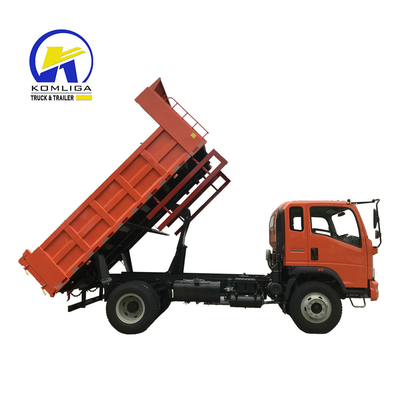 Sinotruk HOWO Lichte Hydraulische 4x2 4ton 5ton kleine Mini Tipper Dump Truck met LHD/RHD