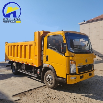 120L brandstoftankercapaciteit Diesel 4x2 5 ton Sinotruk HOWO Truck Benne dump tipper truck