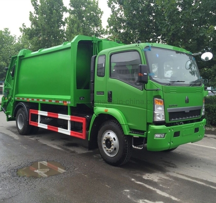 Sinotruk HOWO 4X2 Kleine 5 ton 3 ton Compactor vuilniswagen met 9726 ml verplaatsing