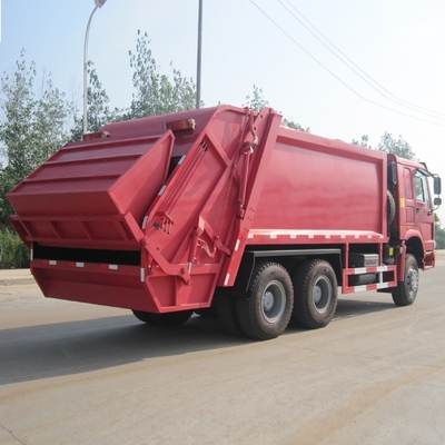 4. Sinotruk HOWO 6X4 336HP 20tons Compactor vuilniswagen met max. rijsnelheid Km/h 90