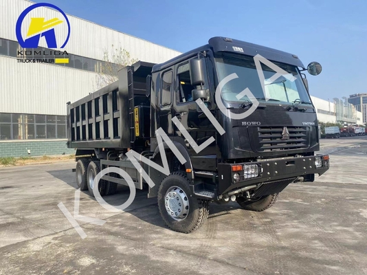 Gebruikte Sinotruck HOWO 6X4 371HP Tipper Dumper met vooras 9 ton laadvermogen
