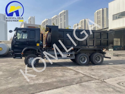 Gebruikte Sinotruck HOWO 6X4 371HP Tipper Dumper met vooras 9 ton laadvermogen