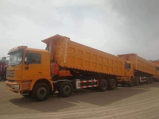 9 ton laadvermogen witte Shacman F3000 6X4 gebruikte dump truck