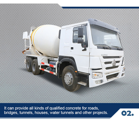 Betonmengtruck Sinotruk met 6×4 aandrijving en technische onderdelen