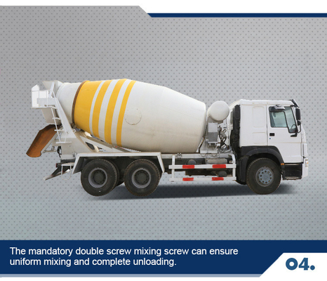Betonmengtruck Sinotruk met 6×4 aandrijving en technische onderdelen