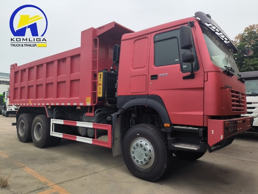 351-450 pk Euro 5 6X4 20-30 ton zwaar werk 3 as 10 wielen Sinotruk HOWO Gebruikte dumper