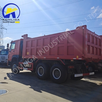 6X4 20-30 ton zware 3 as 10 wielen Sinotruk HOWO Gebruikte dumper met 371 pk
