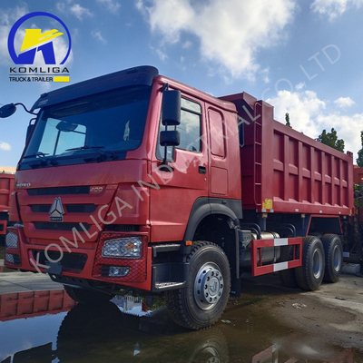 6X4 20-30 ton zware 3 as 10 wielen Sinotruk HOWO Gebruikte dumper met 371 pk