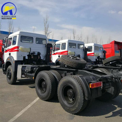 6X4 aandrijving North Benz Tractor Head Truck met 400L aluminium legering brandstof tank