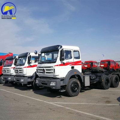 6X4 aandrijving North Benz Tractor Head Truck met 400L aluminium legering brandstof tank