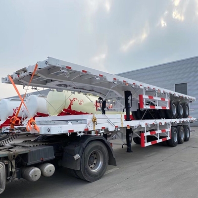 Op maat gemaakte aanvraag 3 As 40FT 28 FT Container Flatbed Semi Trailer voor aanpassing